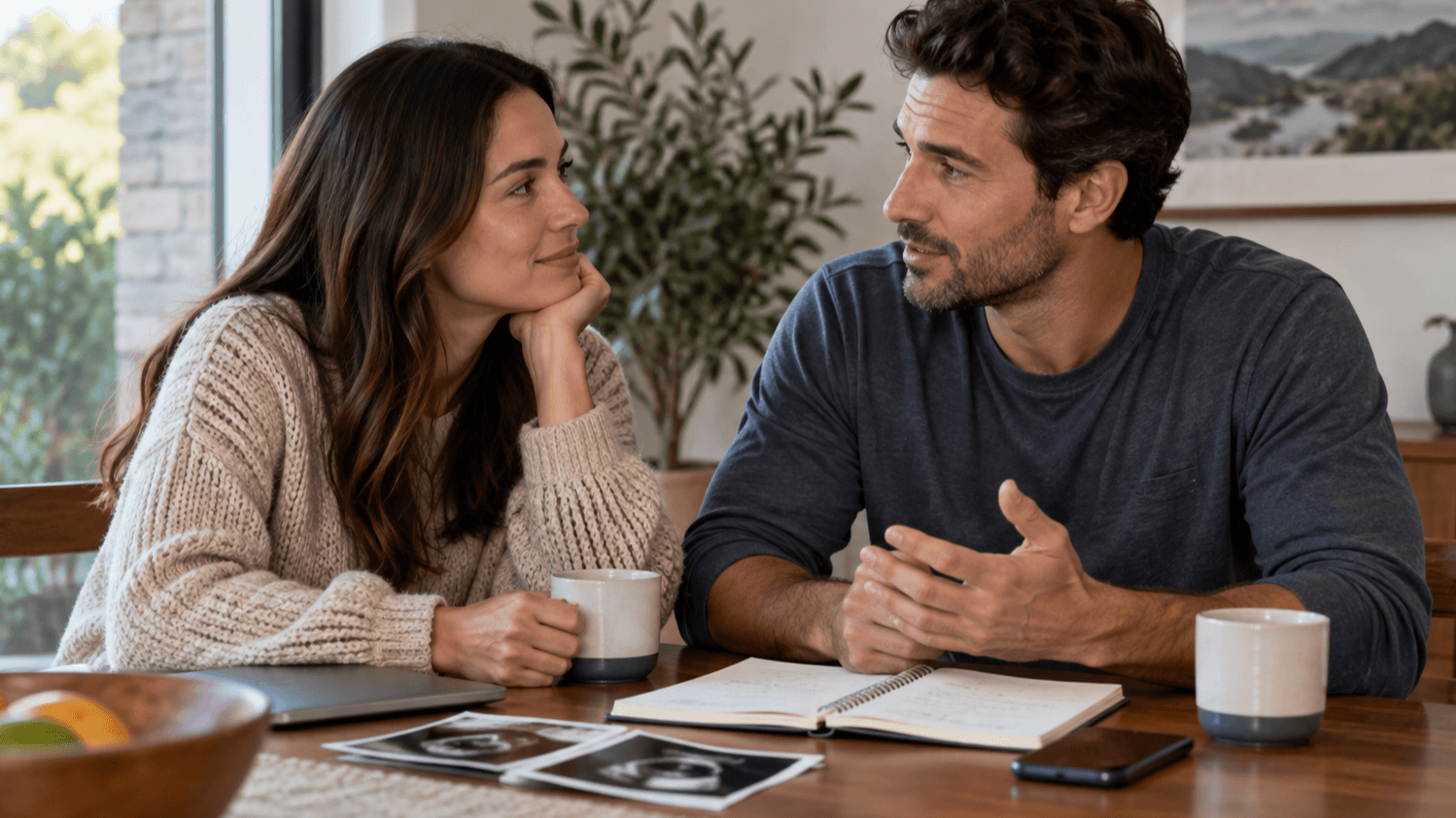 Couple discussing future famil